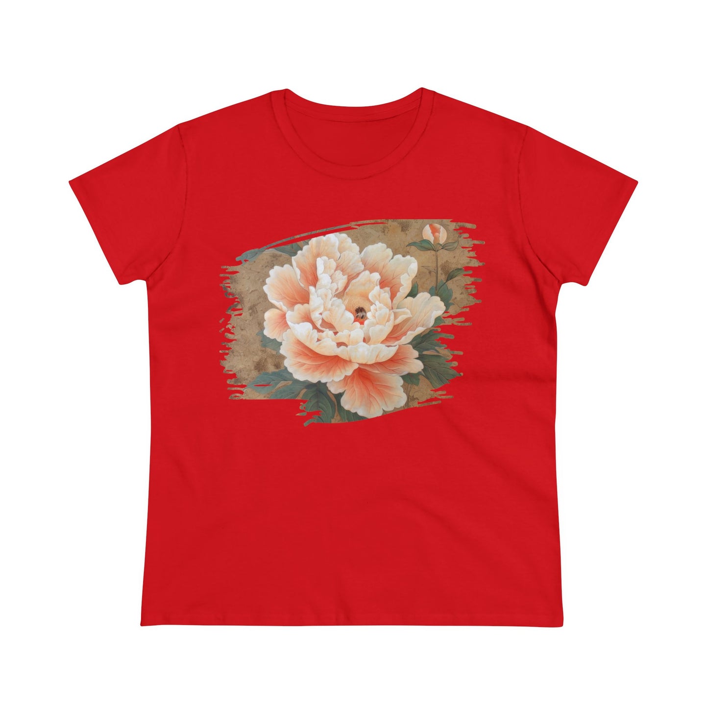 Peony - Flower - Women's Midweight Cotton Tee