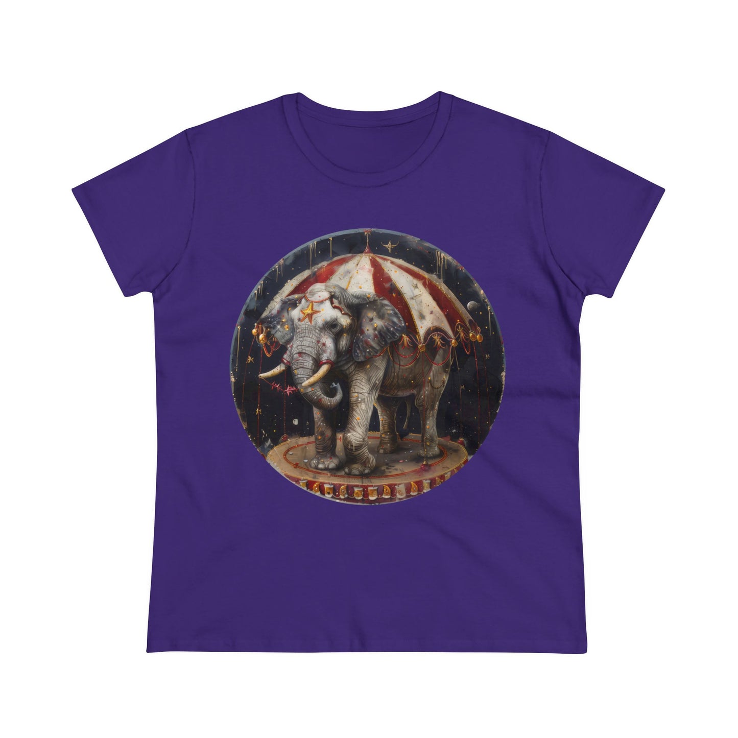 Circus Elephant - Women's Midweight Cotton Tee