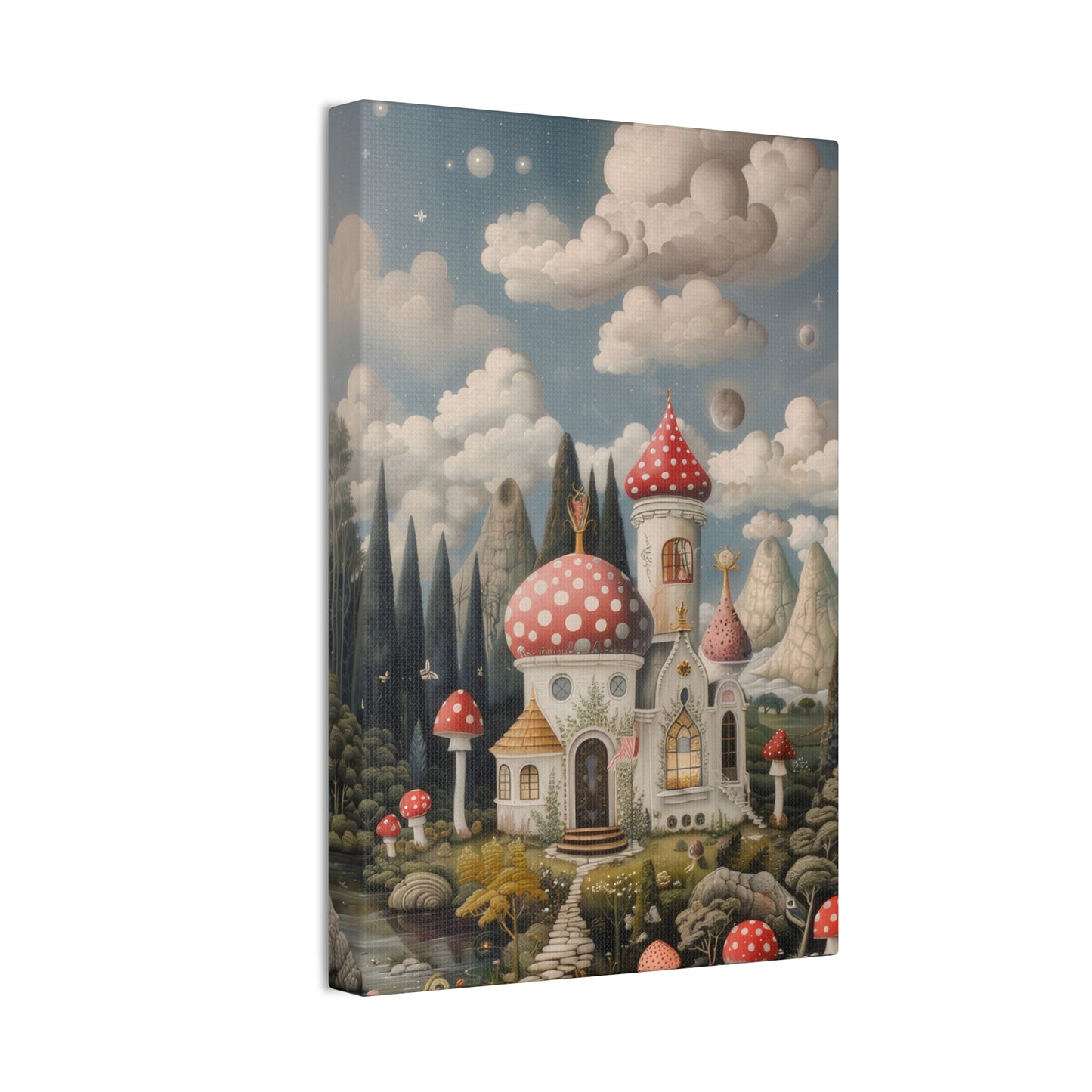 Mushroom Castle - Canvas Stretched, 0.75"