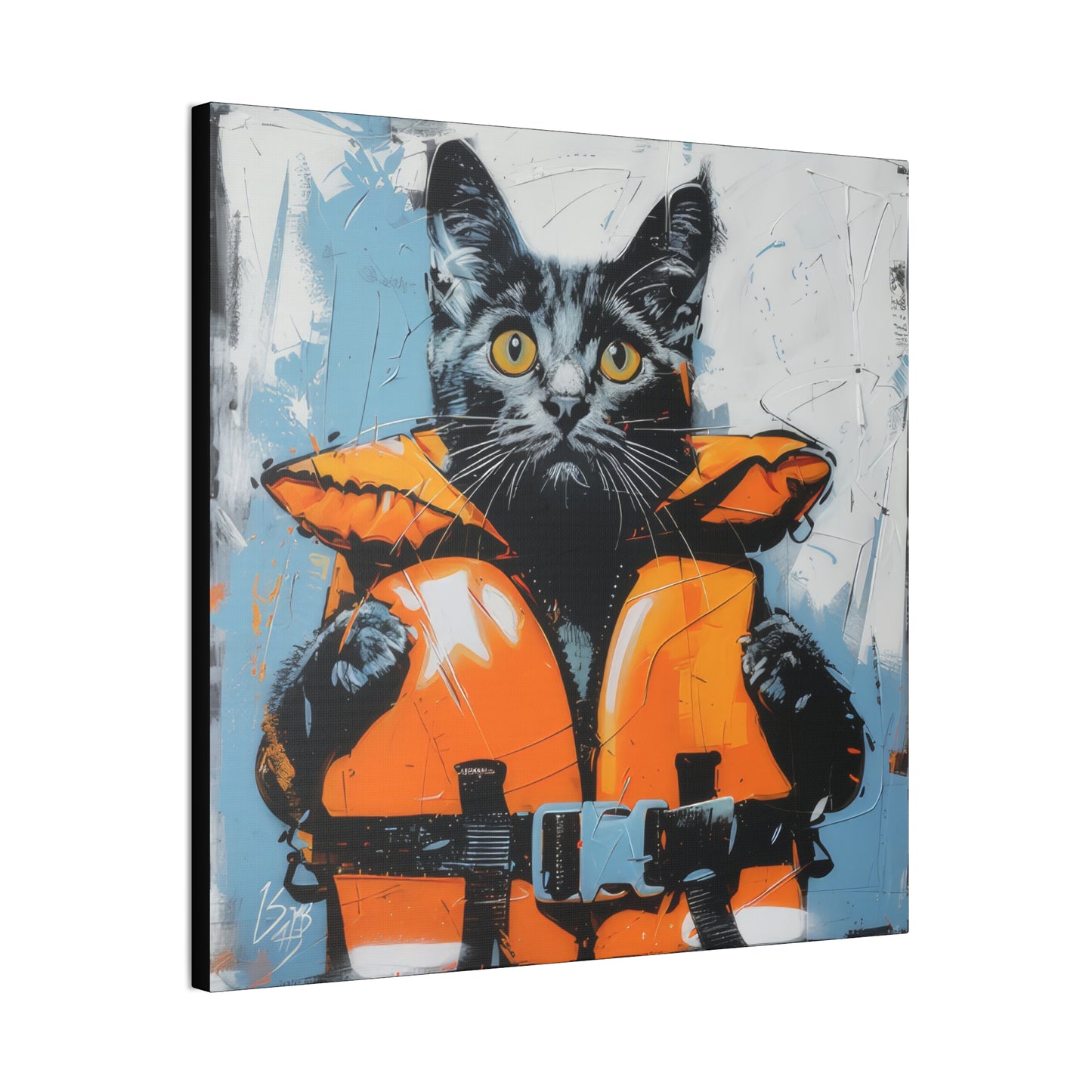 Rescue Cat - Canvas Stretched, 0.75"