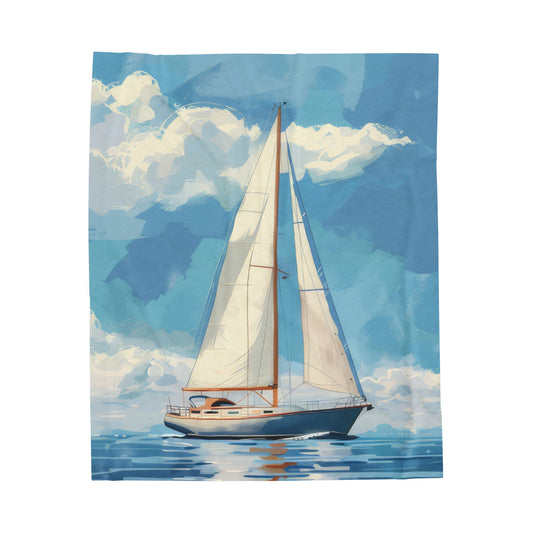 Sailing - Velveteen Plush Blanket