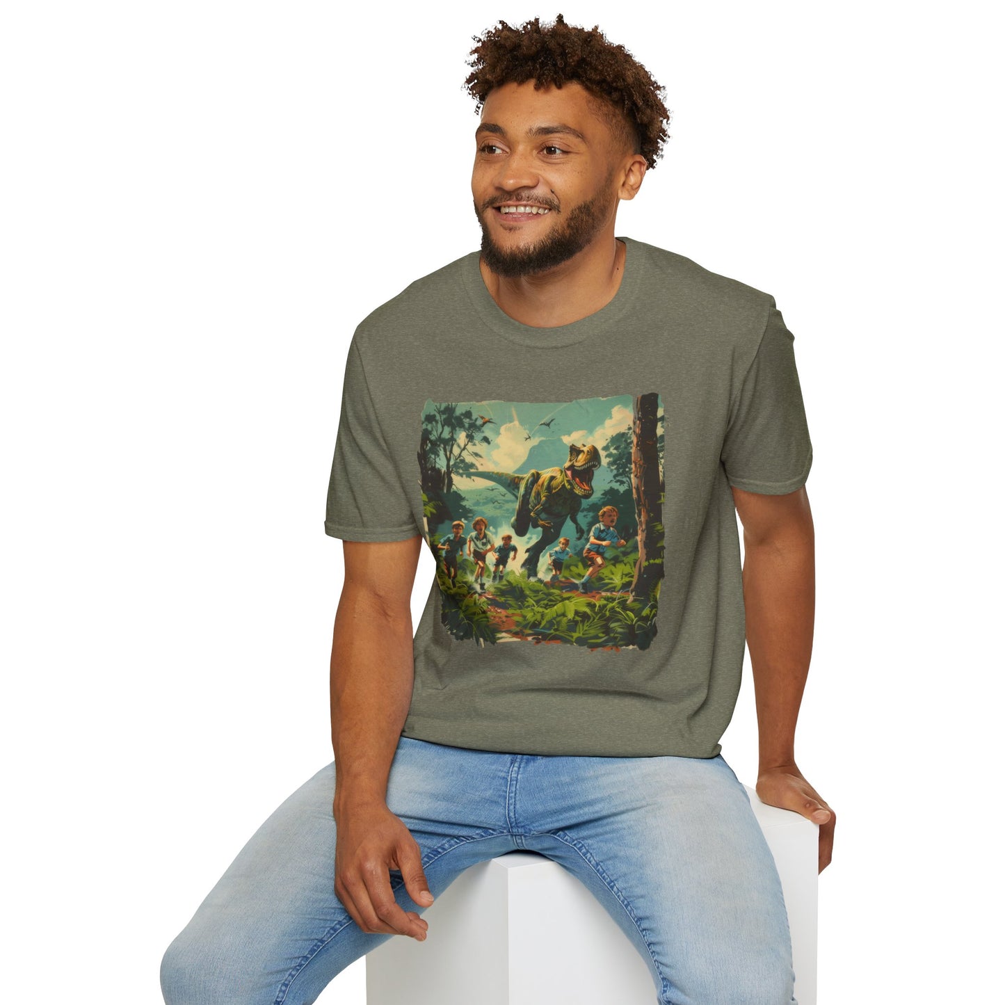 Dinosaur Chase - Unisex Softstyle T-Shirt