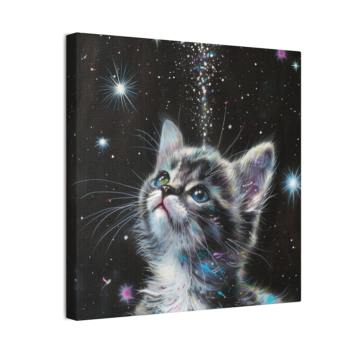 Sparkly Kitten - Canvas Stretched, 0.75" - Canvas Stretched, 0.75"