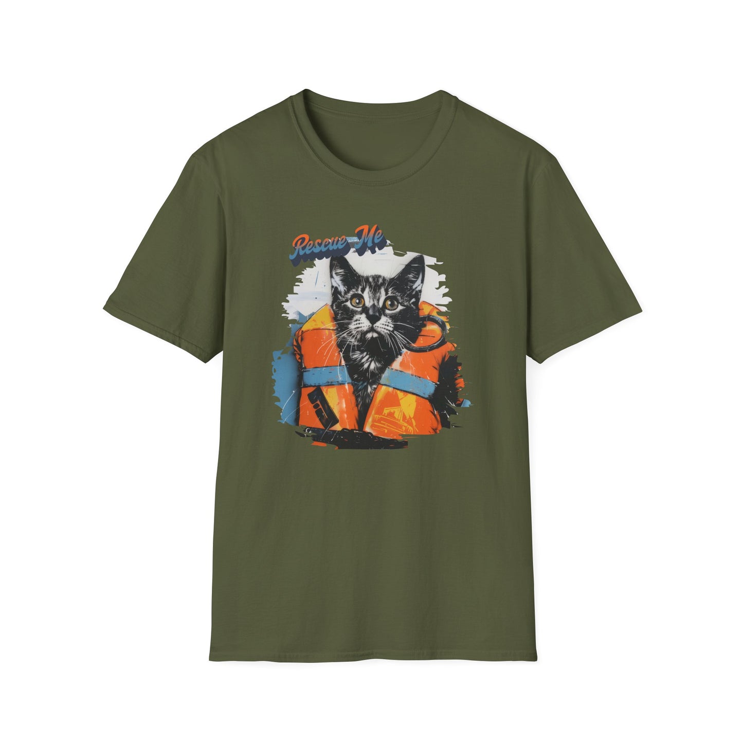 Rescue Cat - Unisex Softstyle T-Shirt