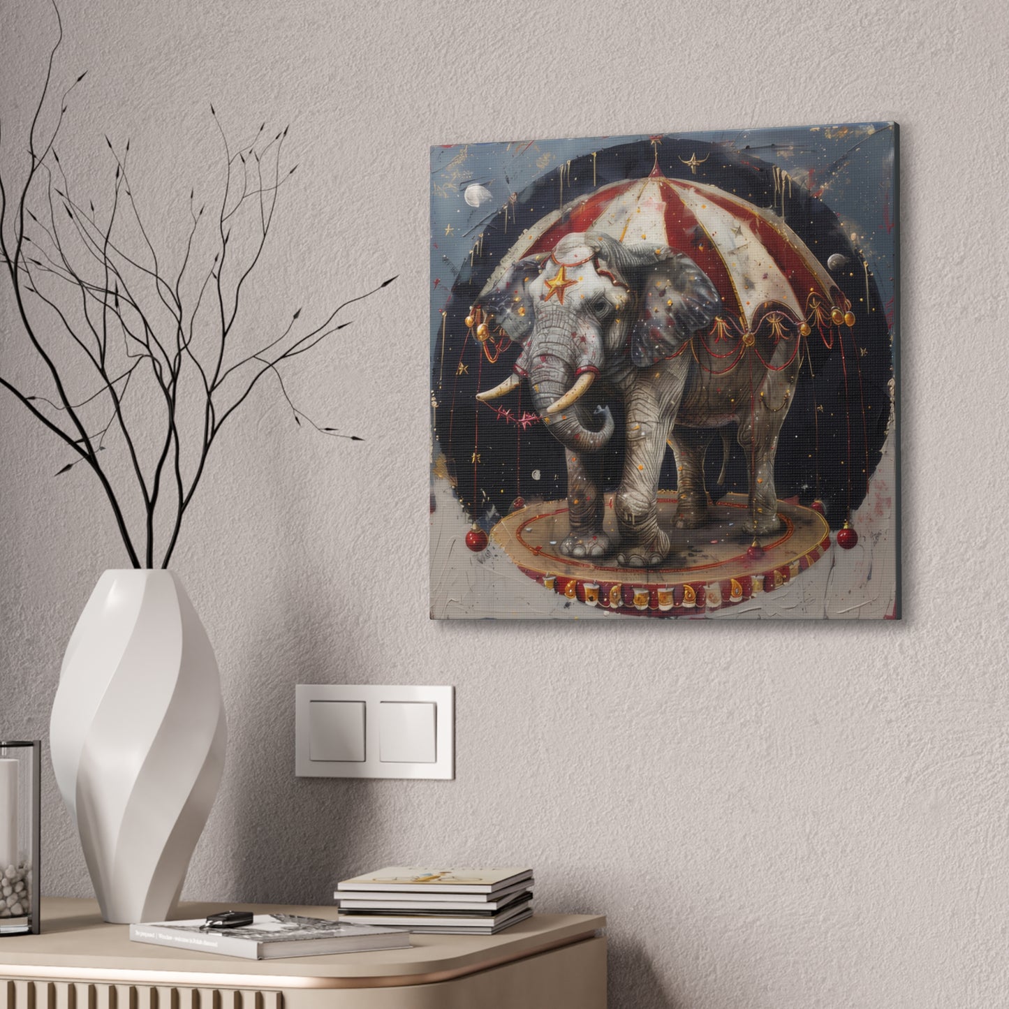 Circus Elephant - Canvas Stretched, 0.75"