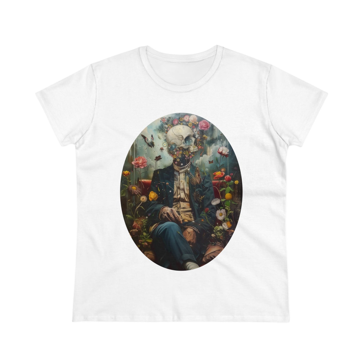 Flowers on My Mind - Women's Midweight Cotton Tee