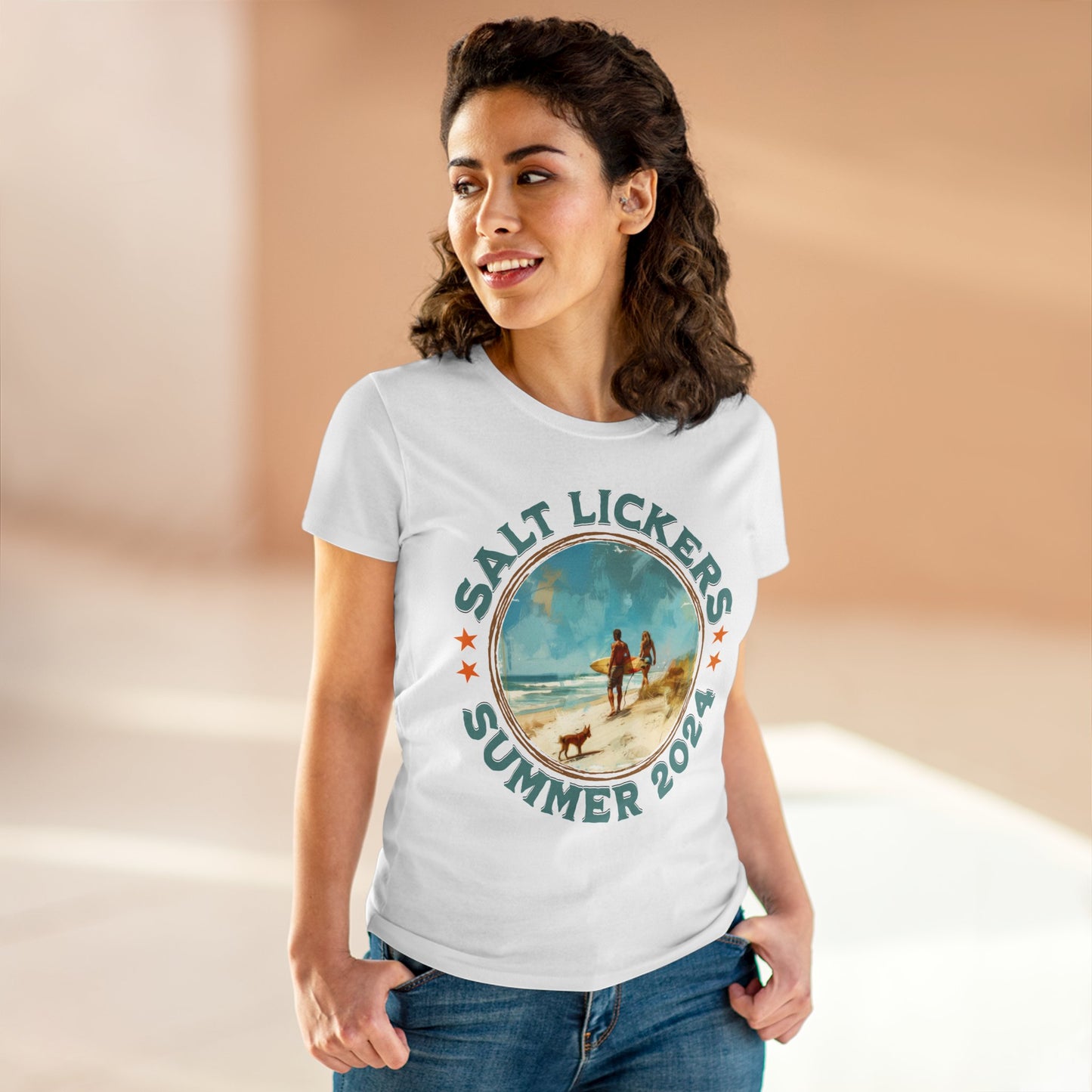 Surfing - Women's Midweight Cotton Tee