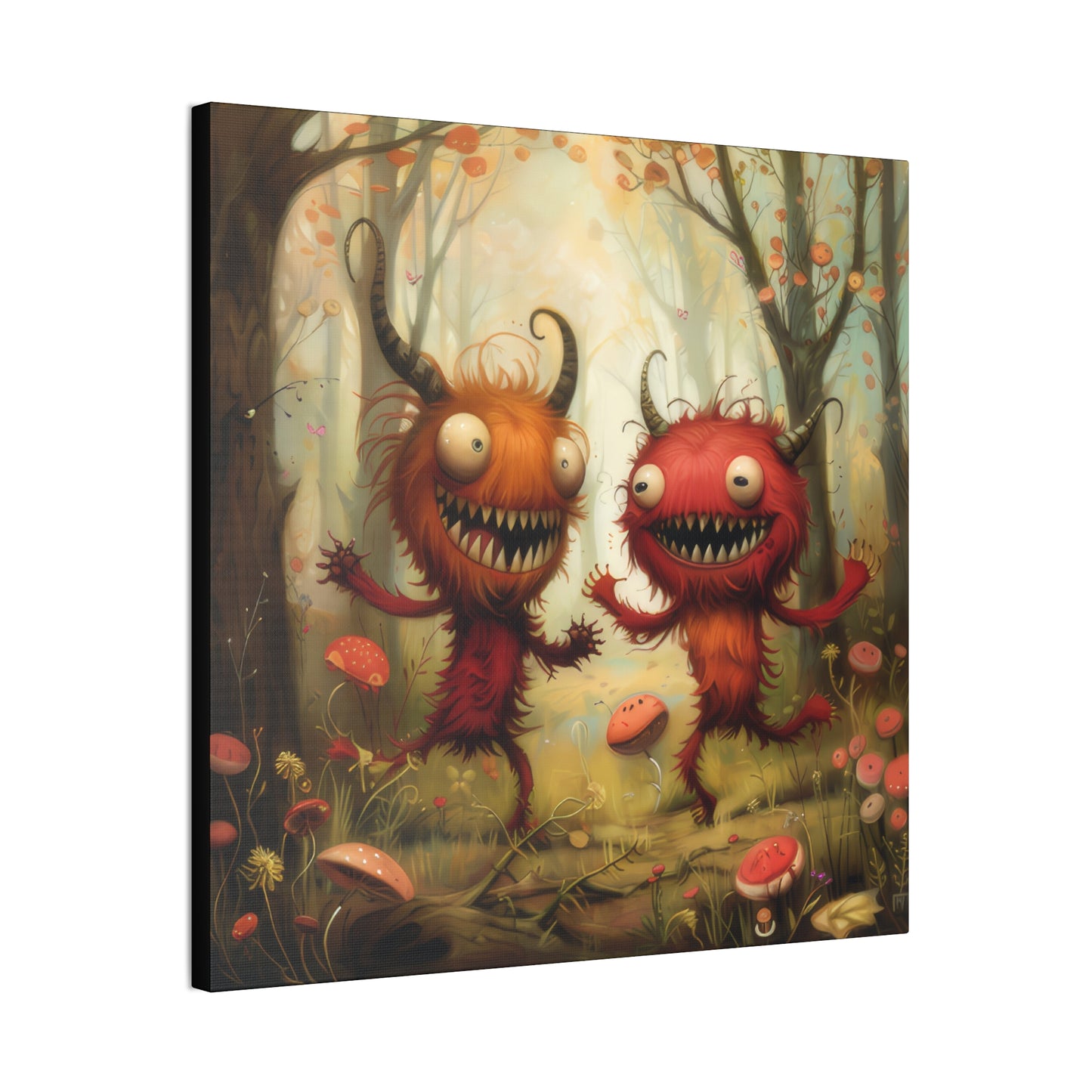 Happy Monsters - Canvas Stretched, 0.75"