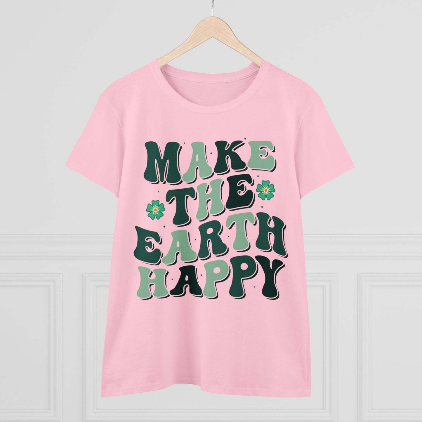 Make the Earth Happy - Gardening - Women's Midweight Cotton Tee