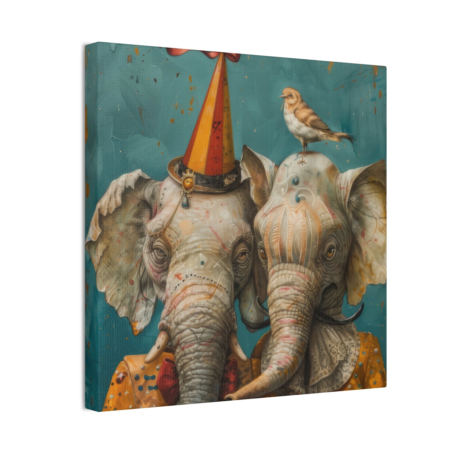 Elephants - Canvas Stretched, 0.75"