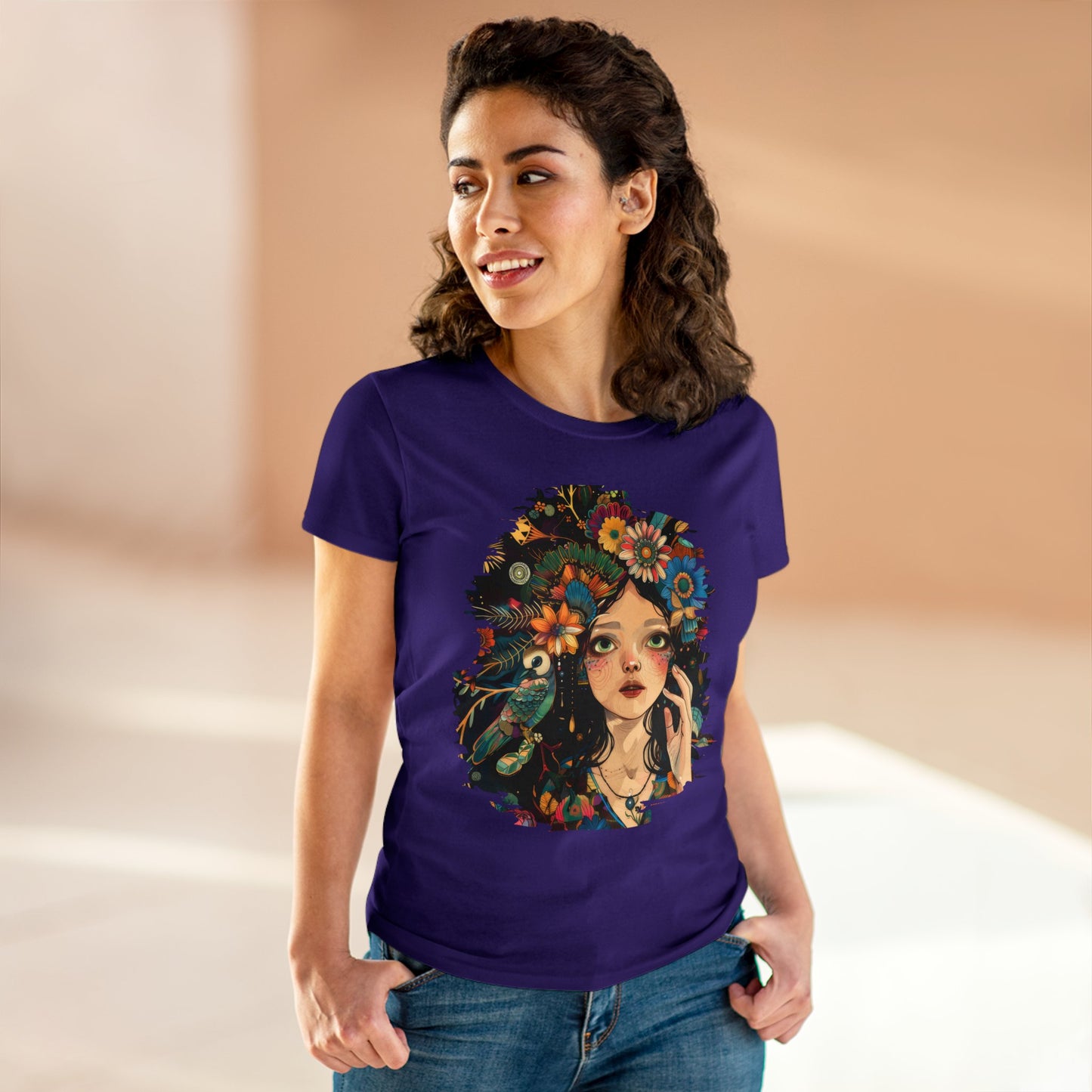 Flower Girl - Women's Midweight Cotton Tee