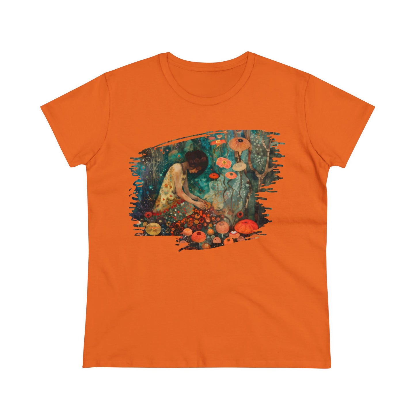 Mushroom Girl - Women's Midweight Cotton Tee