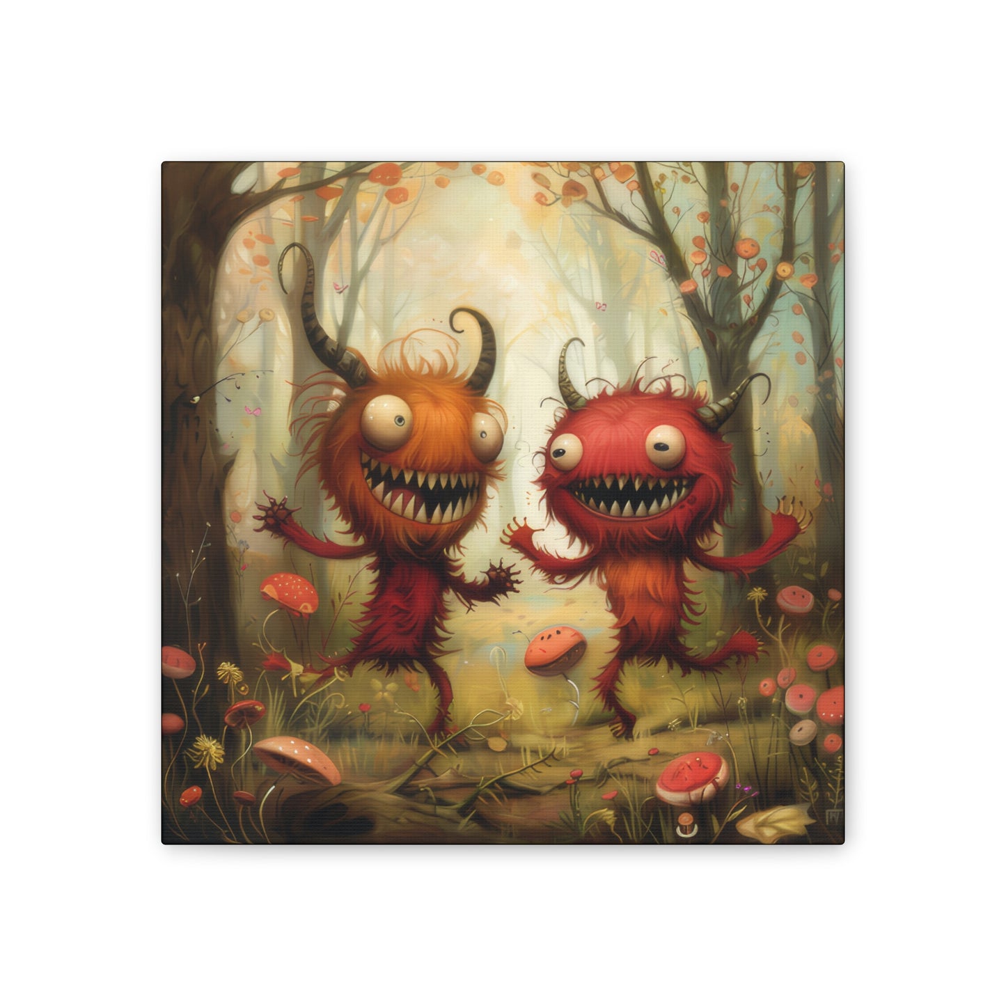 Happy Monsters - Canvas Stretched, 0.75"