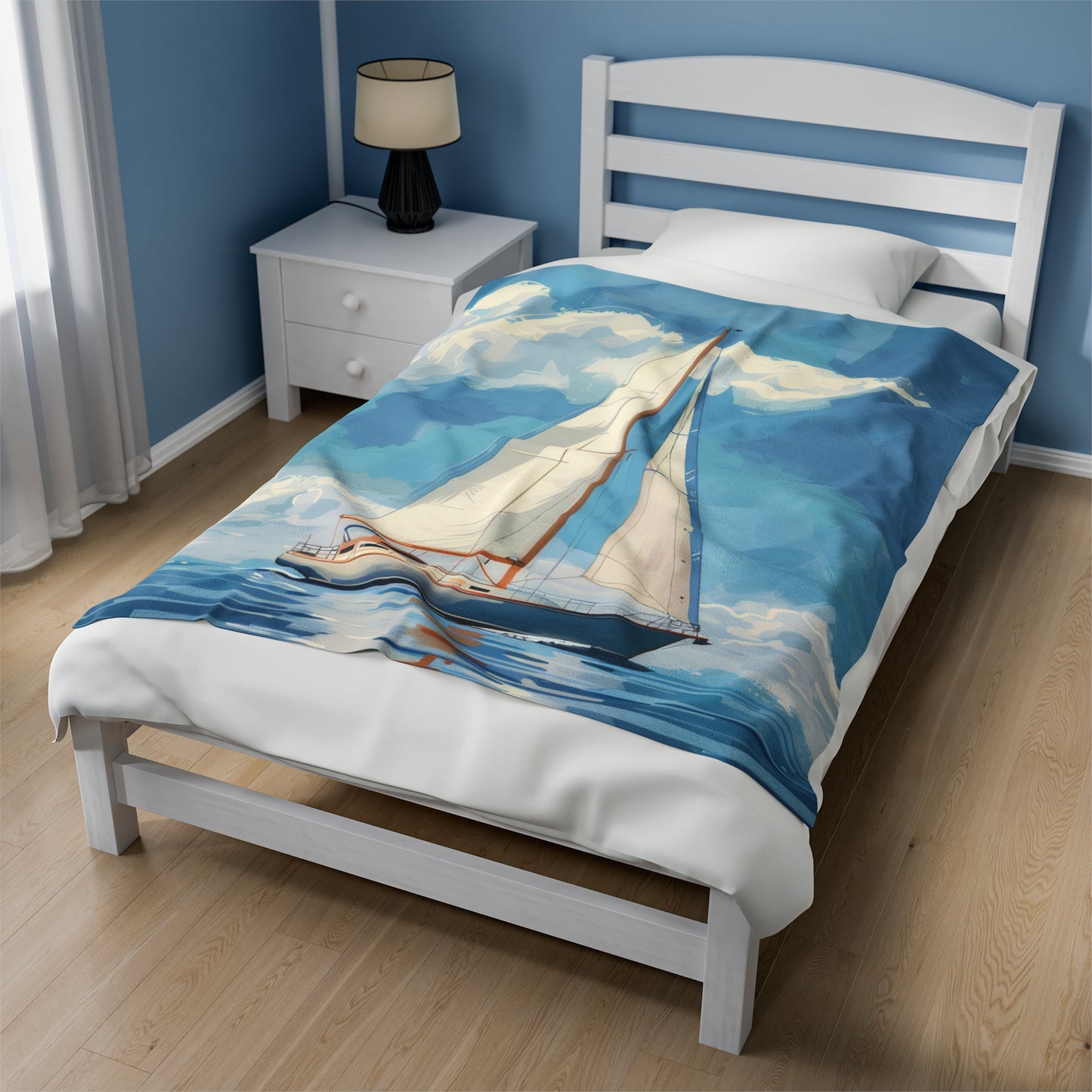 Sailing - Velveteen Plush Blanket