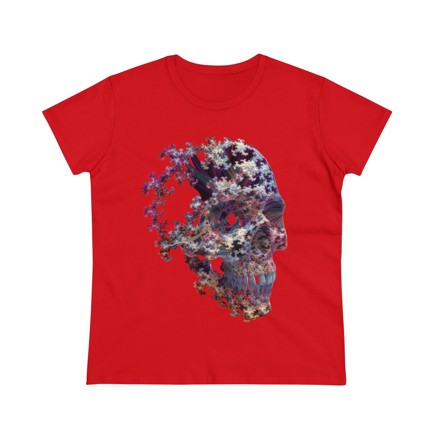 Fractal Skull - Women's Midweight Cotton Tee