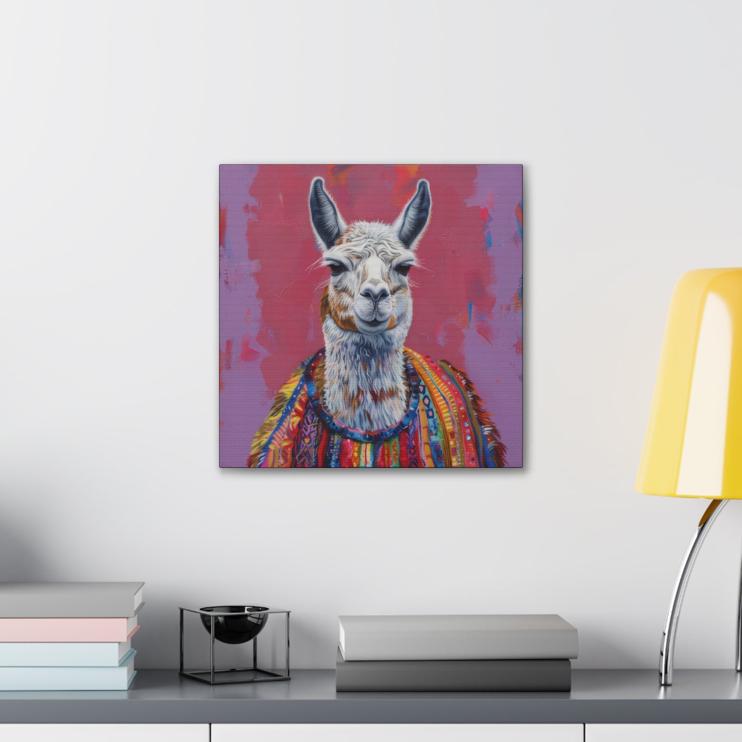 Llama - Canvas Stretched, 0.75"