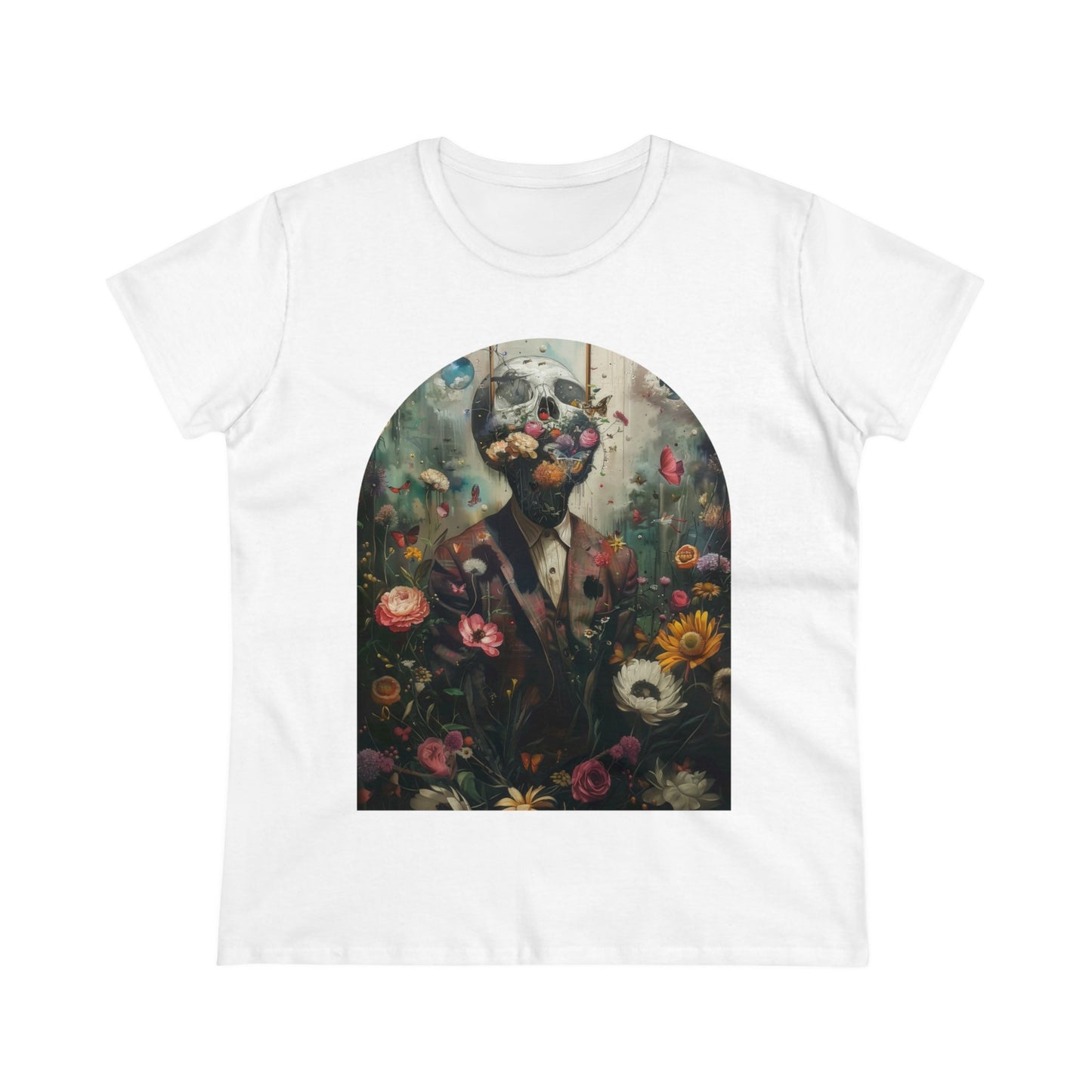 Flowers on My Mind - Women's Midweight Cotton Tee