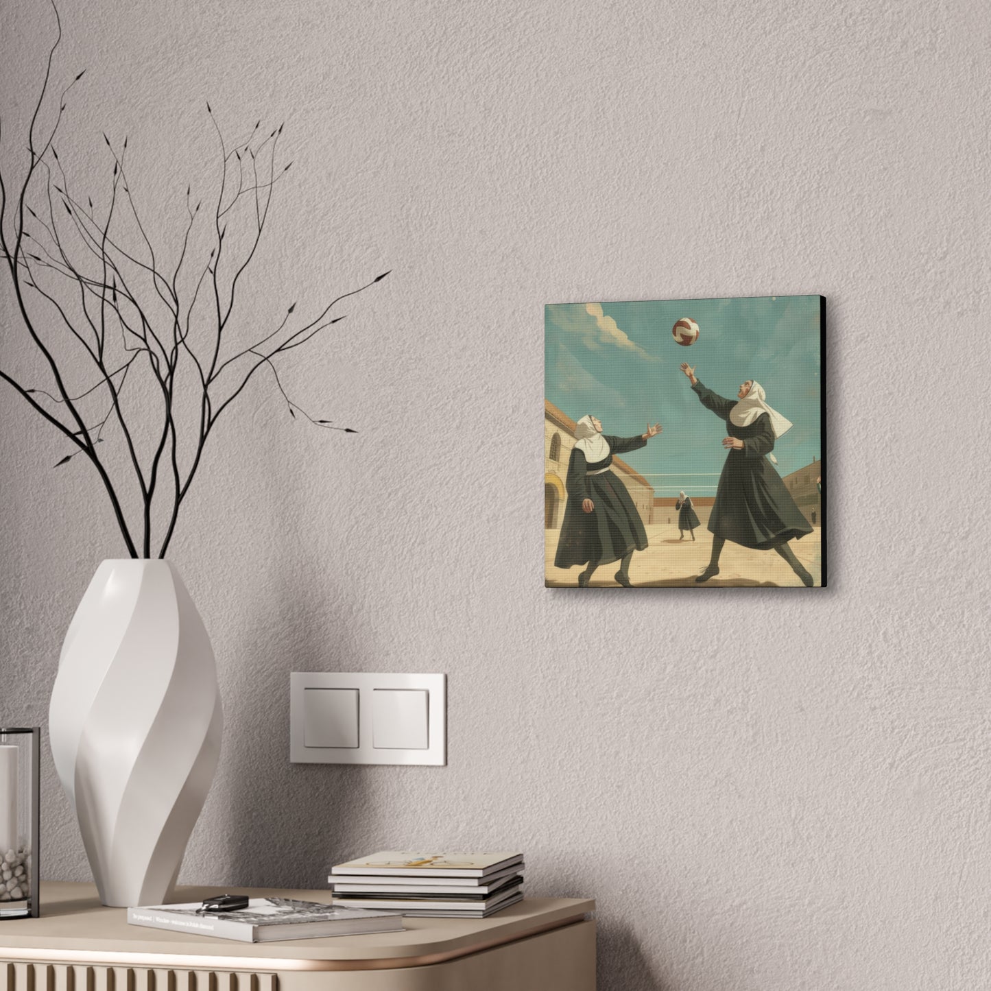 Nuns Volleyball - Canvas Stretched, 0.75"