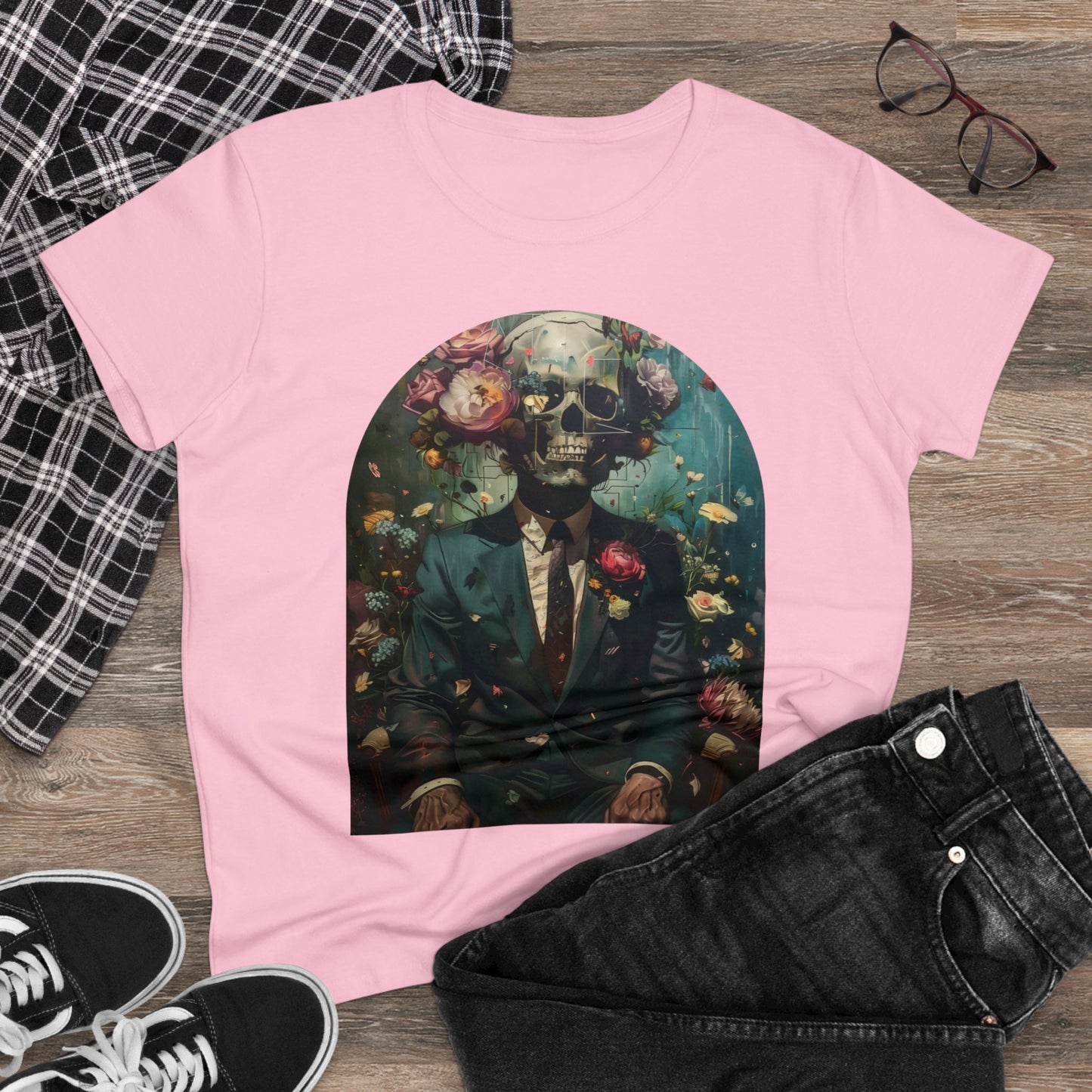 Flowers on My Mind - Women's Midweight Cotton Tee