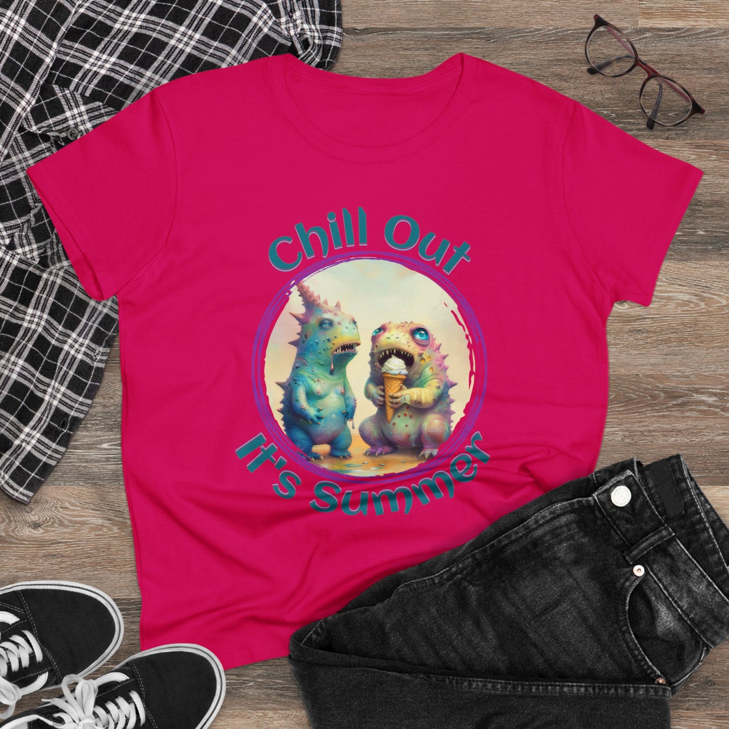 Chill Out, It's Summer - Women's Midweight Cotton Tee