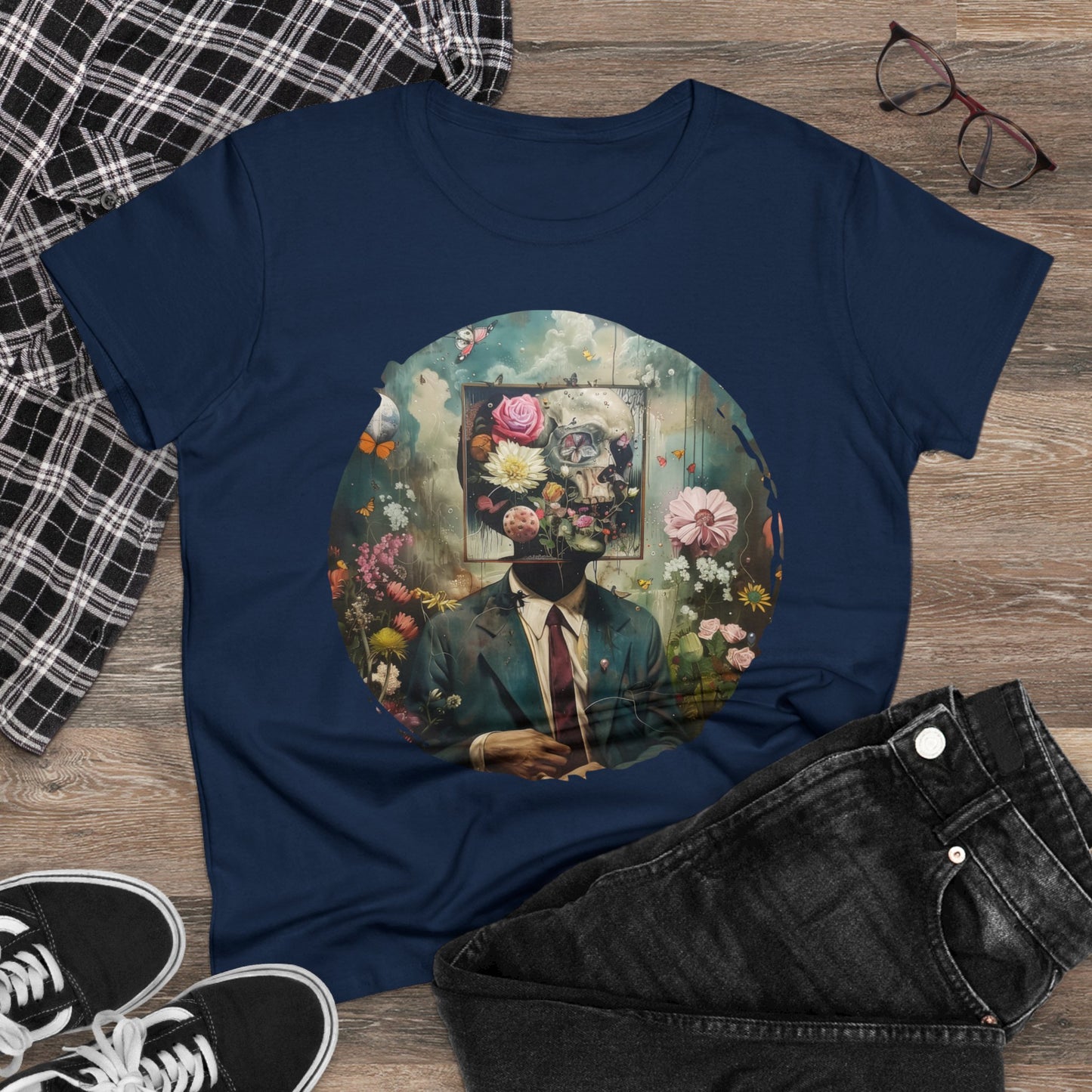 Flowers on My Mind - Women's Midweight Cotton Tee