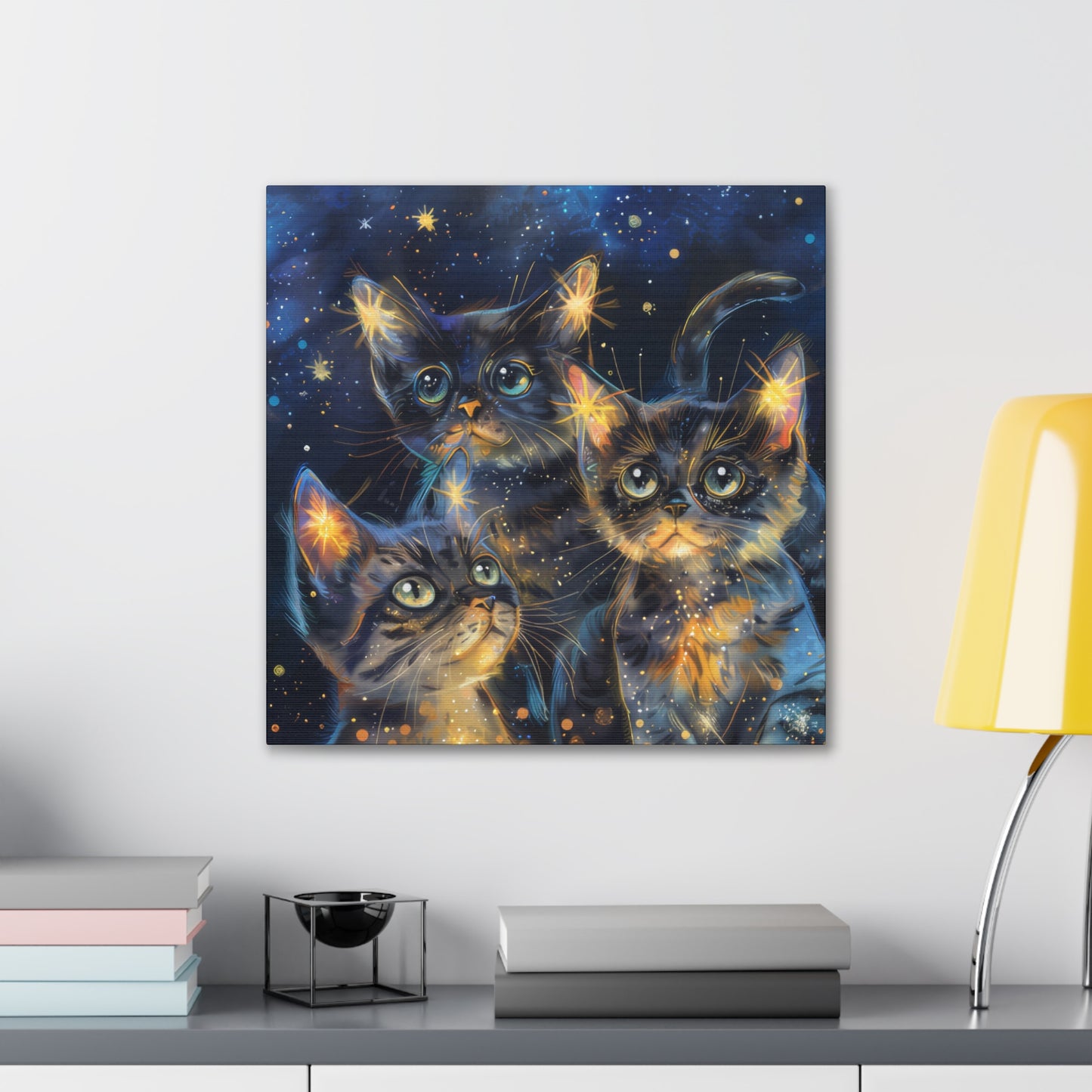 Sparkly Kitties - Canvas Stretched, 0.75"