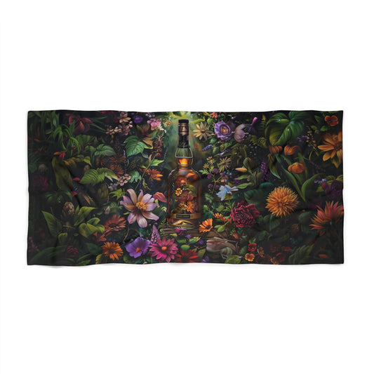 Whiskey & Flowers - Beach Towel