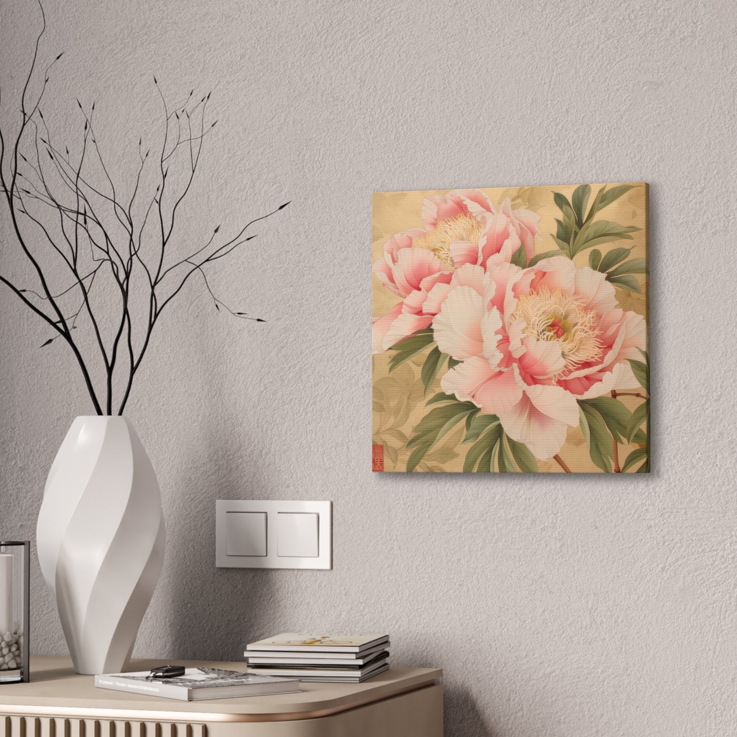 Peony - Canvas Stretched, 0.75"