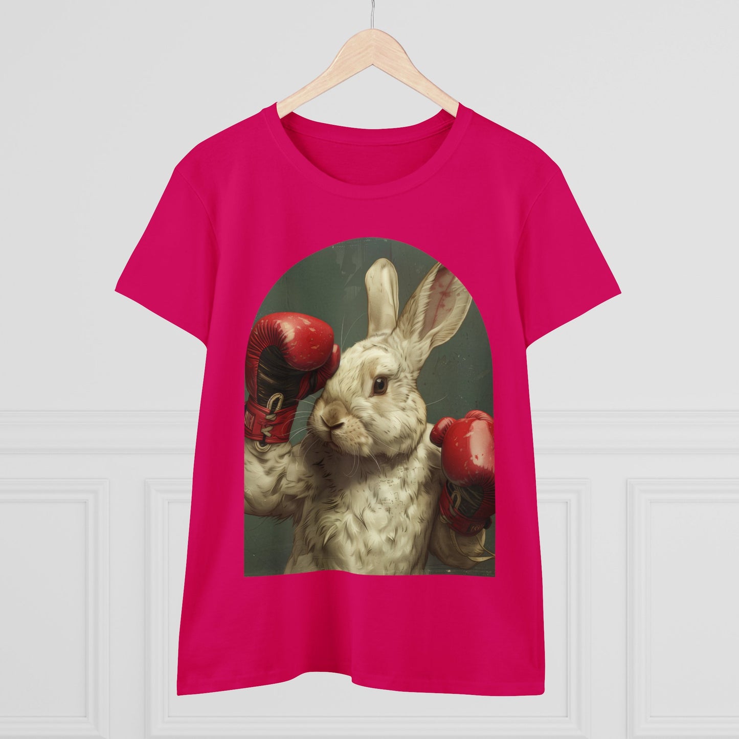 Boxing Rabbit - Women's Midweight Cotton Tee