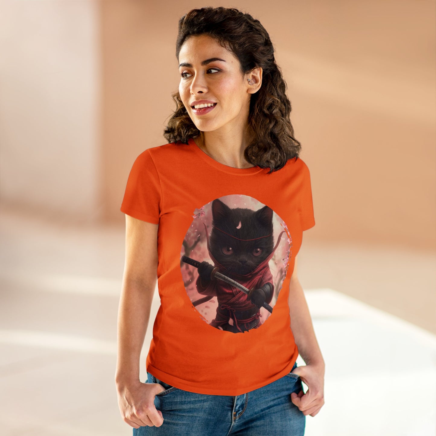 Ninja Kitty - Women's Midweight Cotton Tee