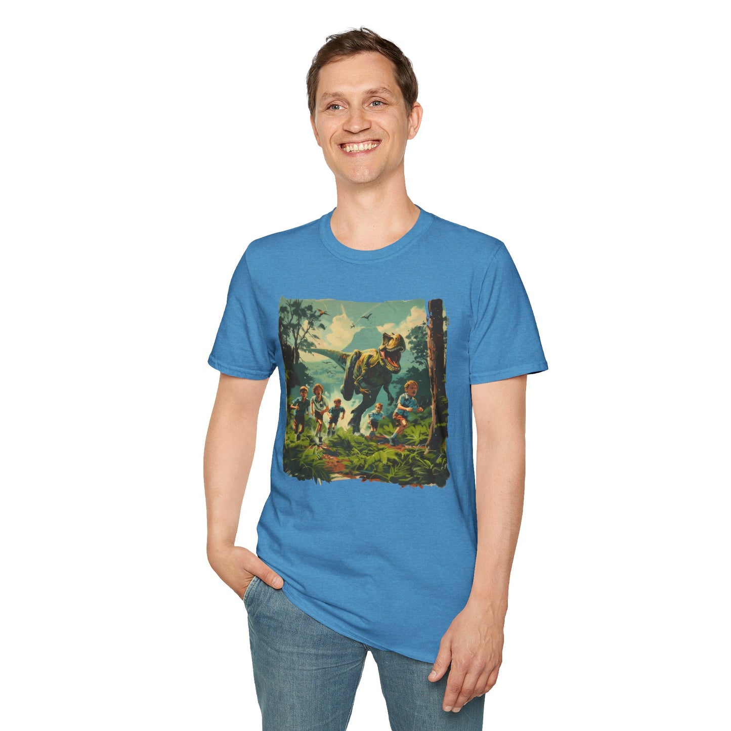 Dinosaur Chase - Unisex Softstyle T-Shirt