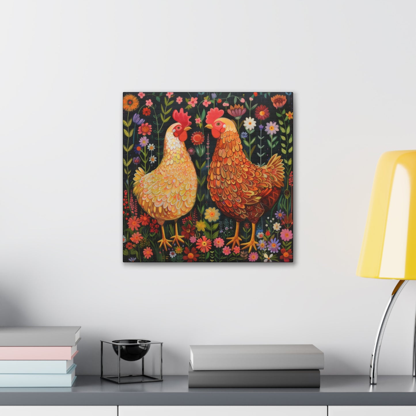 Chickens - Canvas Stretched, 0.75" - Canvas Stretched, 0.75"