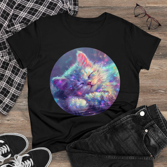 Sparkle Kitty - Women's Midweight Cotton Tee