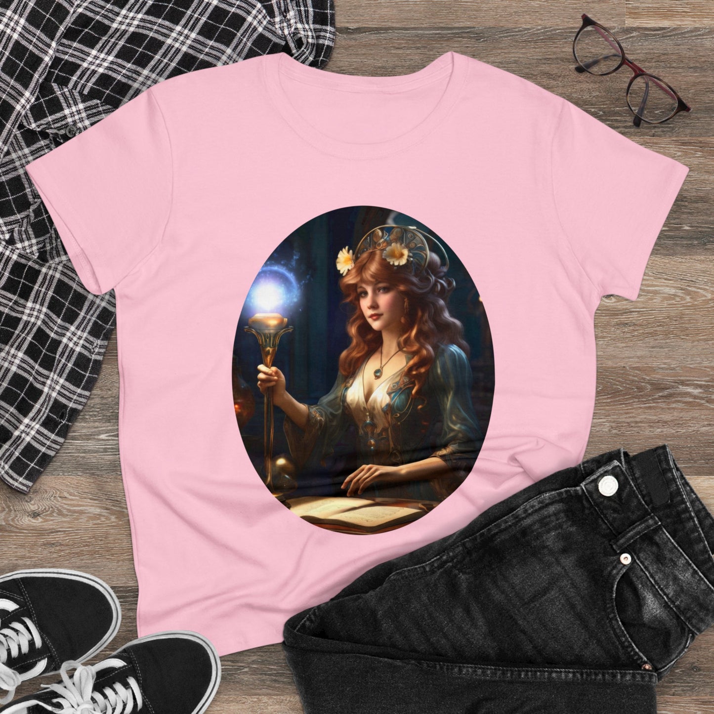 The Sorceress - Fantasy - Women's Midweight Cotton Tee