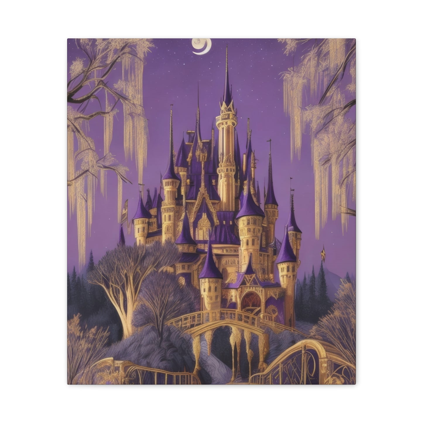 Purple Castle - Canvas Stretched, 0.75"