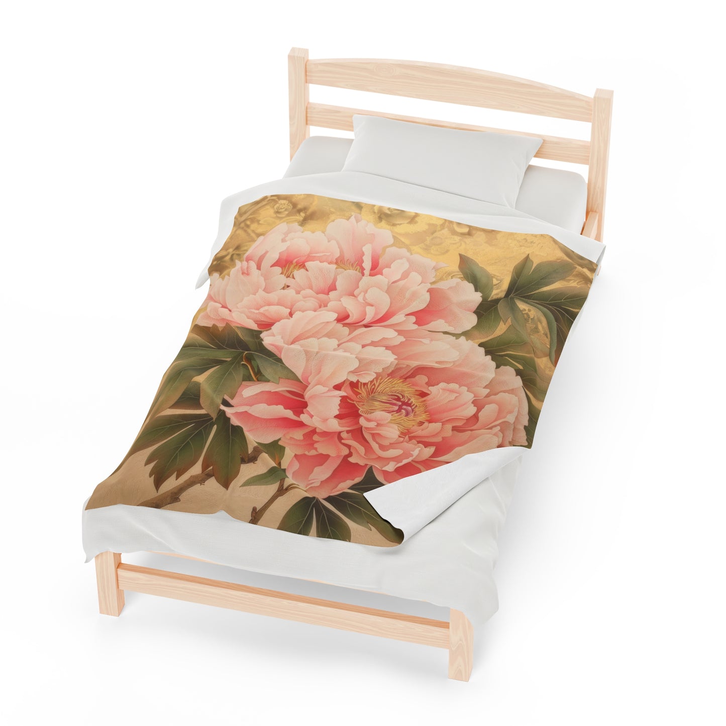 Peony - Velveteen Plush Blanket