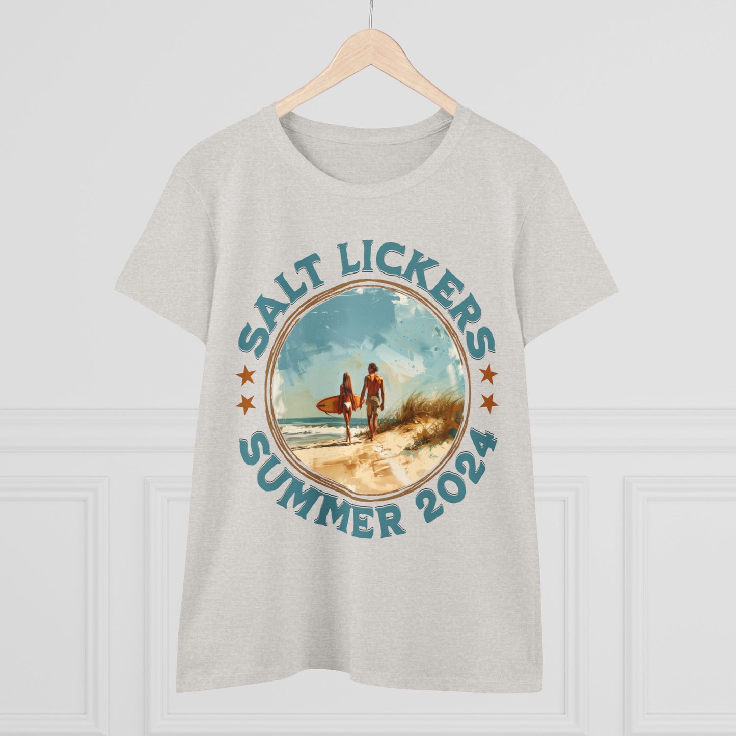 Surfing - Women's Midweight Cotton Tee