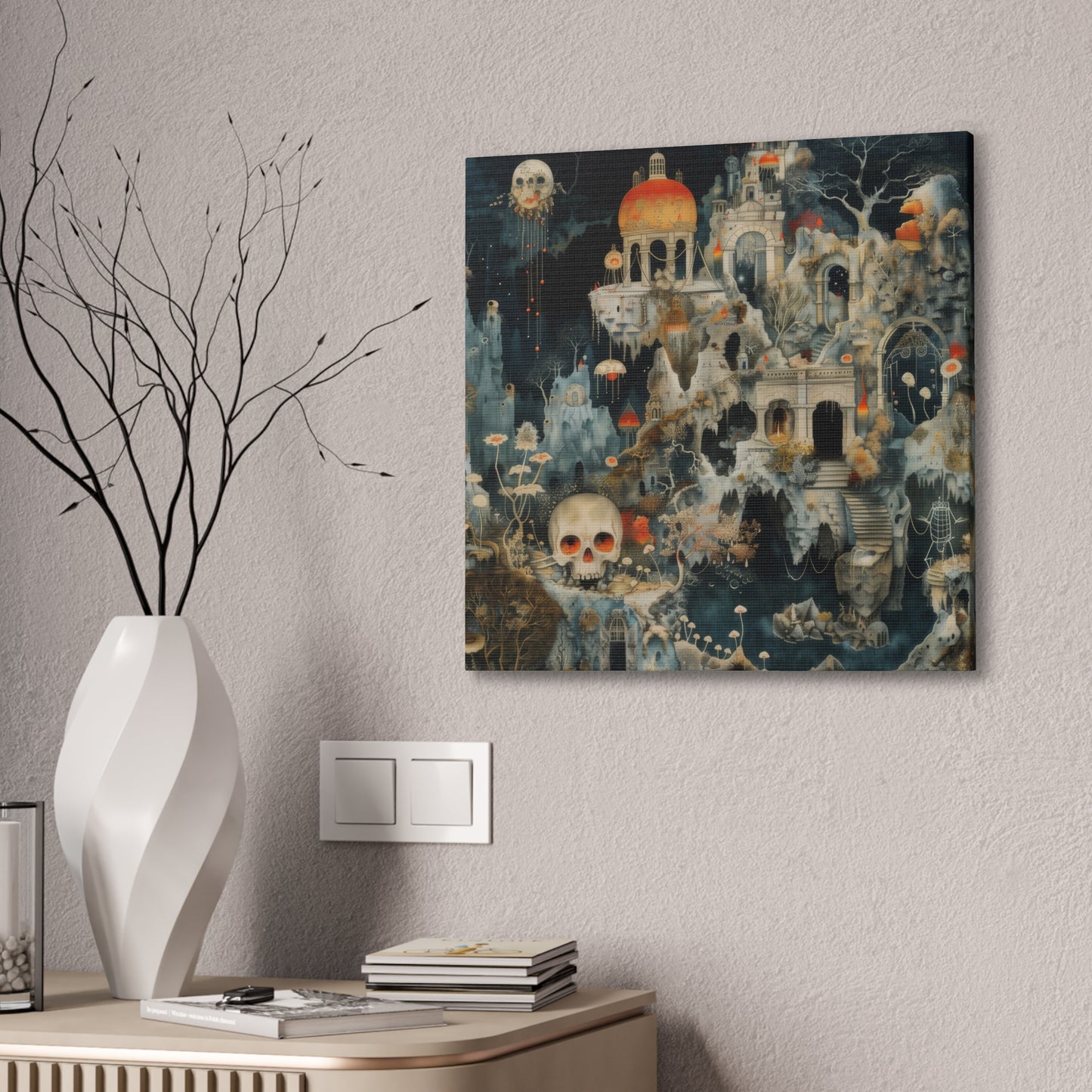 Skull Town - Canvas Stretched, 0.75"