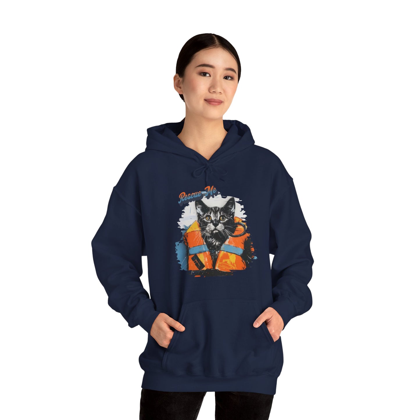 Rescue Cat - Unisex Heavy Blend™ Hooded Sweatshirt