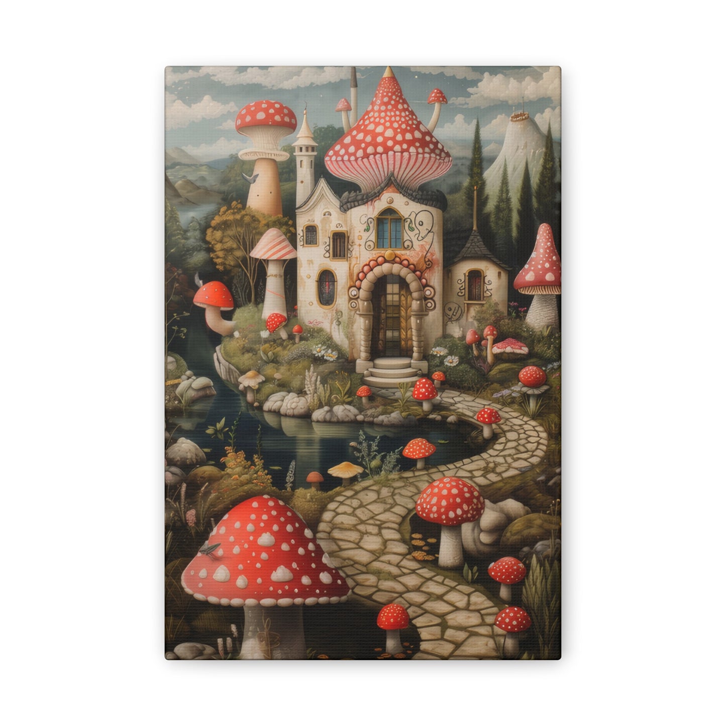 Mushroom Castle - Canvas Stretched, 0.75"