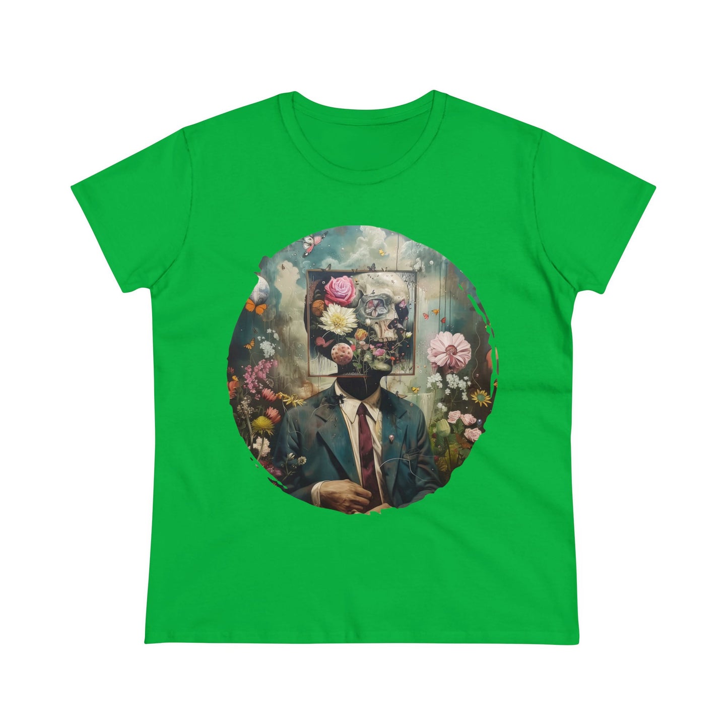 Flowers on My Mind - Women's Midweight Cotton Tee