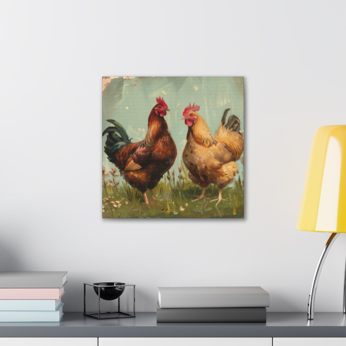 Chickens - Canvas Stretched, 0.75" - Canvas Stretched, 0.75"