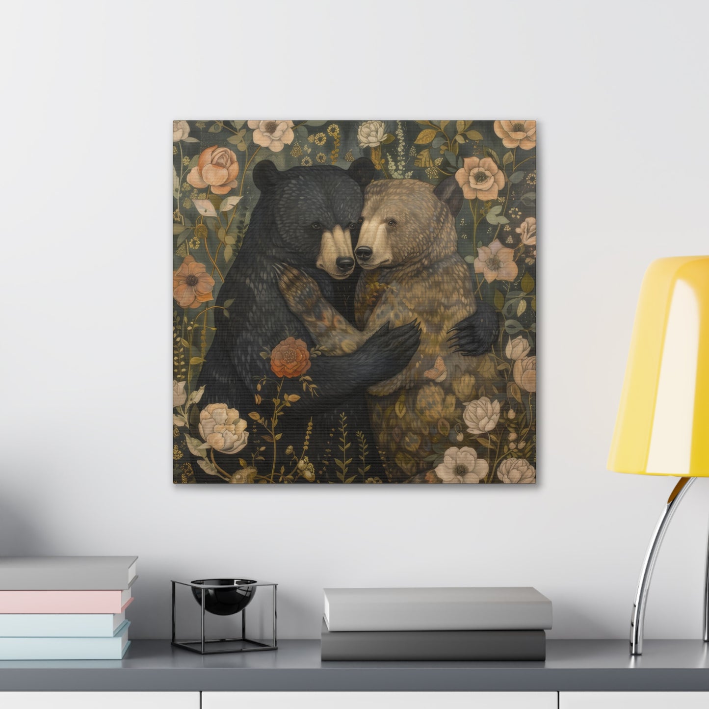 Hugging Bears - Canvas Stretched, 0.75" - Canvas Stretched, 0.75"