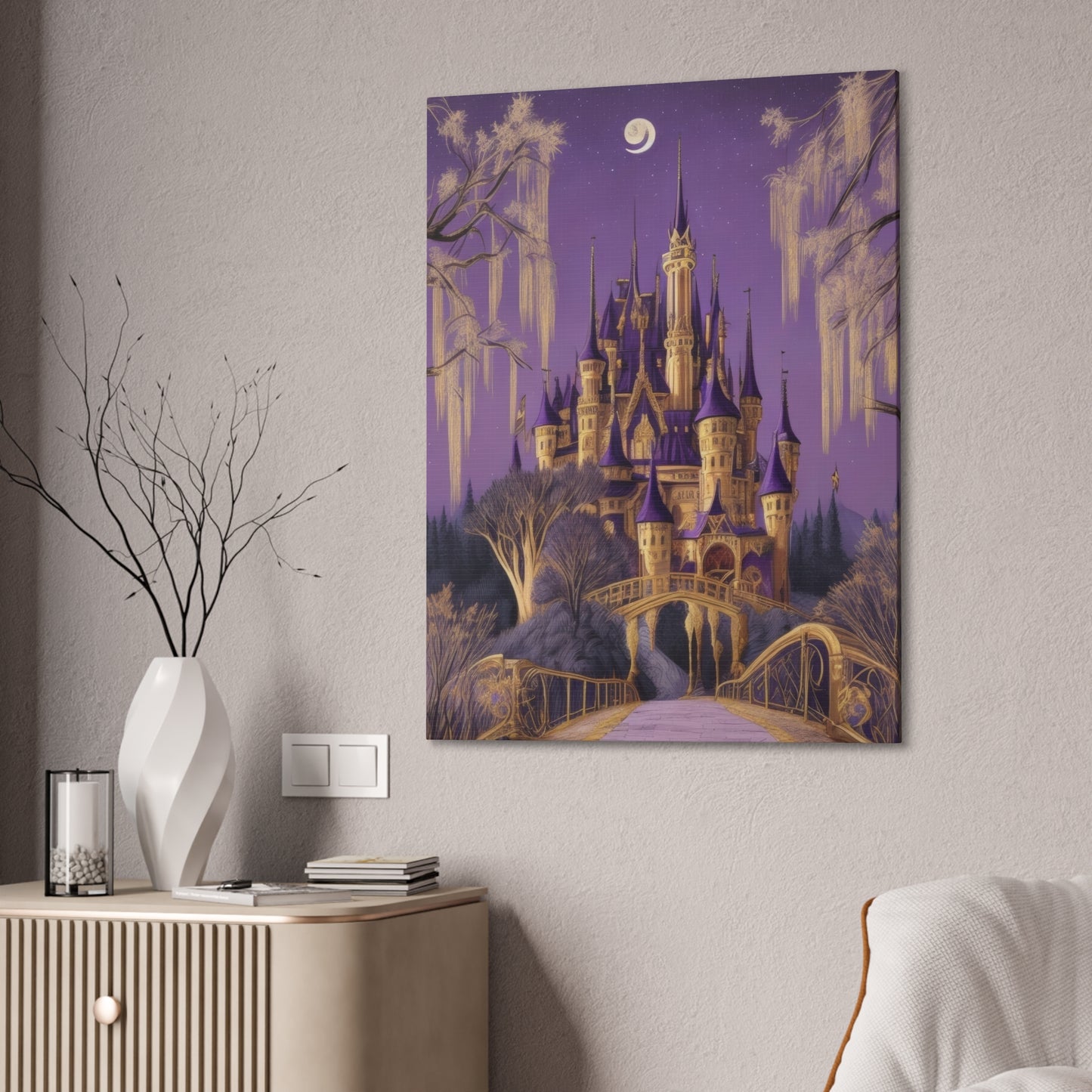 Purple Castle - Canvas Stretched, 0.75"