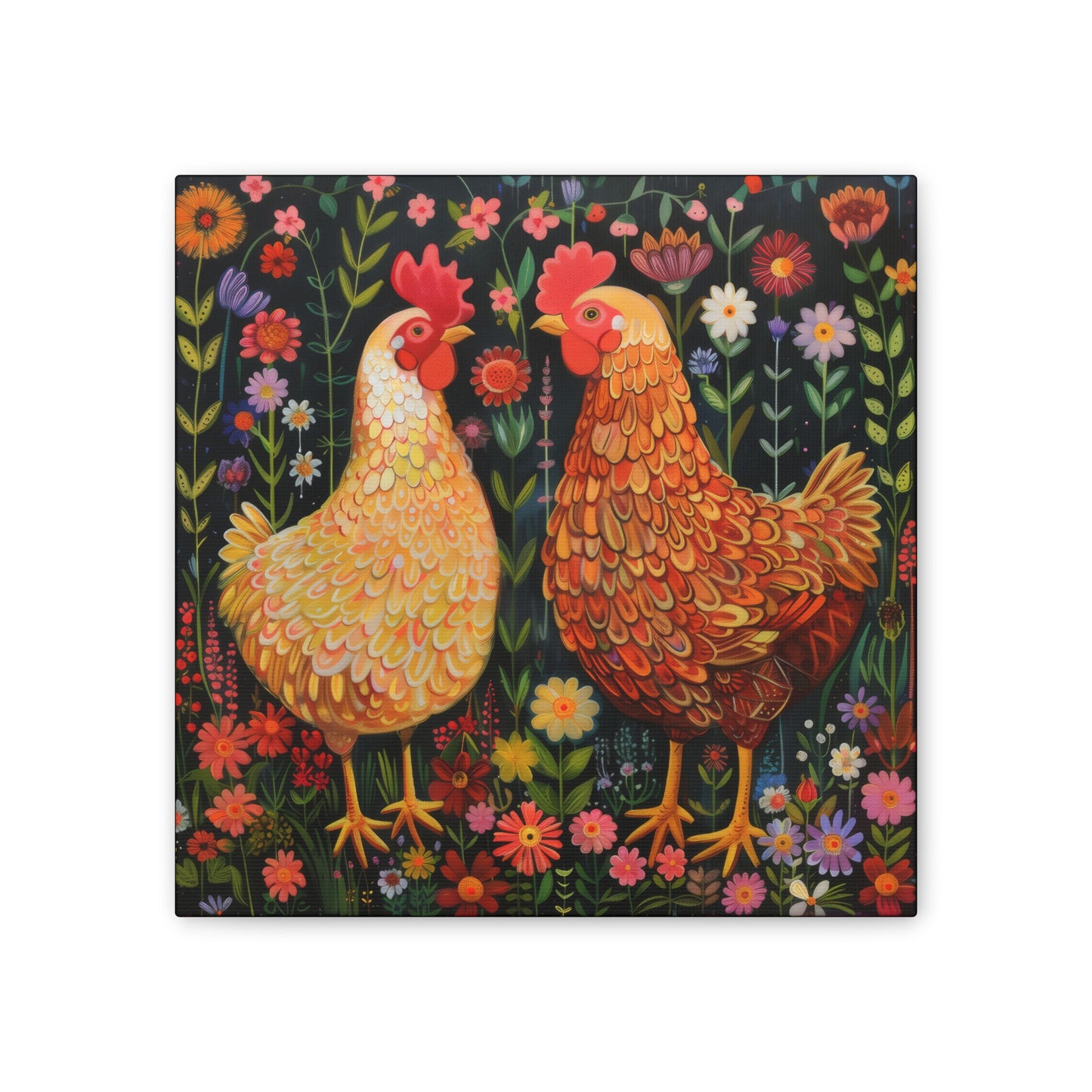 Chickens - Canvas Stretched, 0.75" - Canvas Stretched, 0.75"