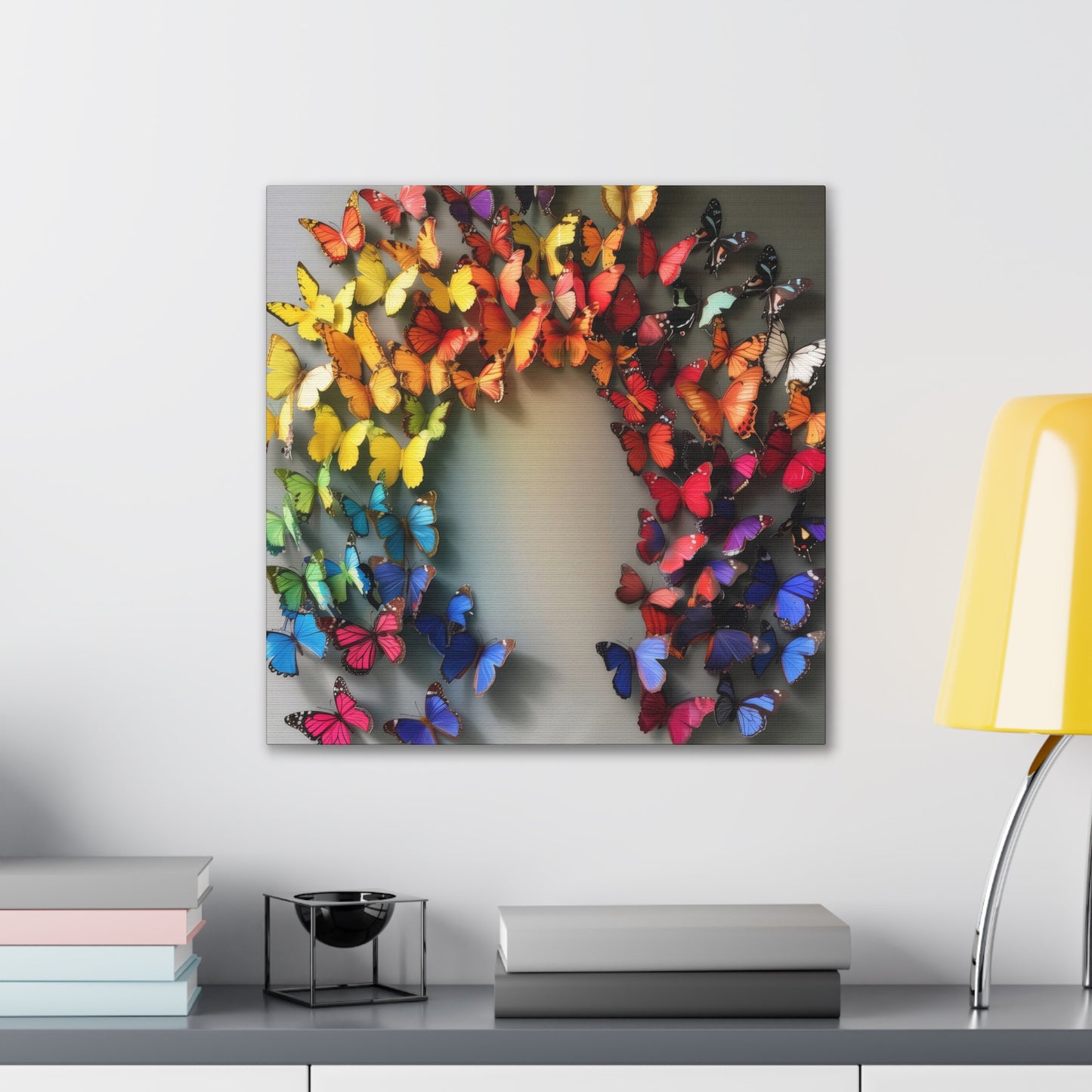 Butterfly Rainbow - Canvas Stretched, 0.75"