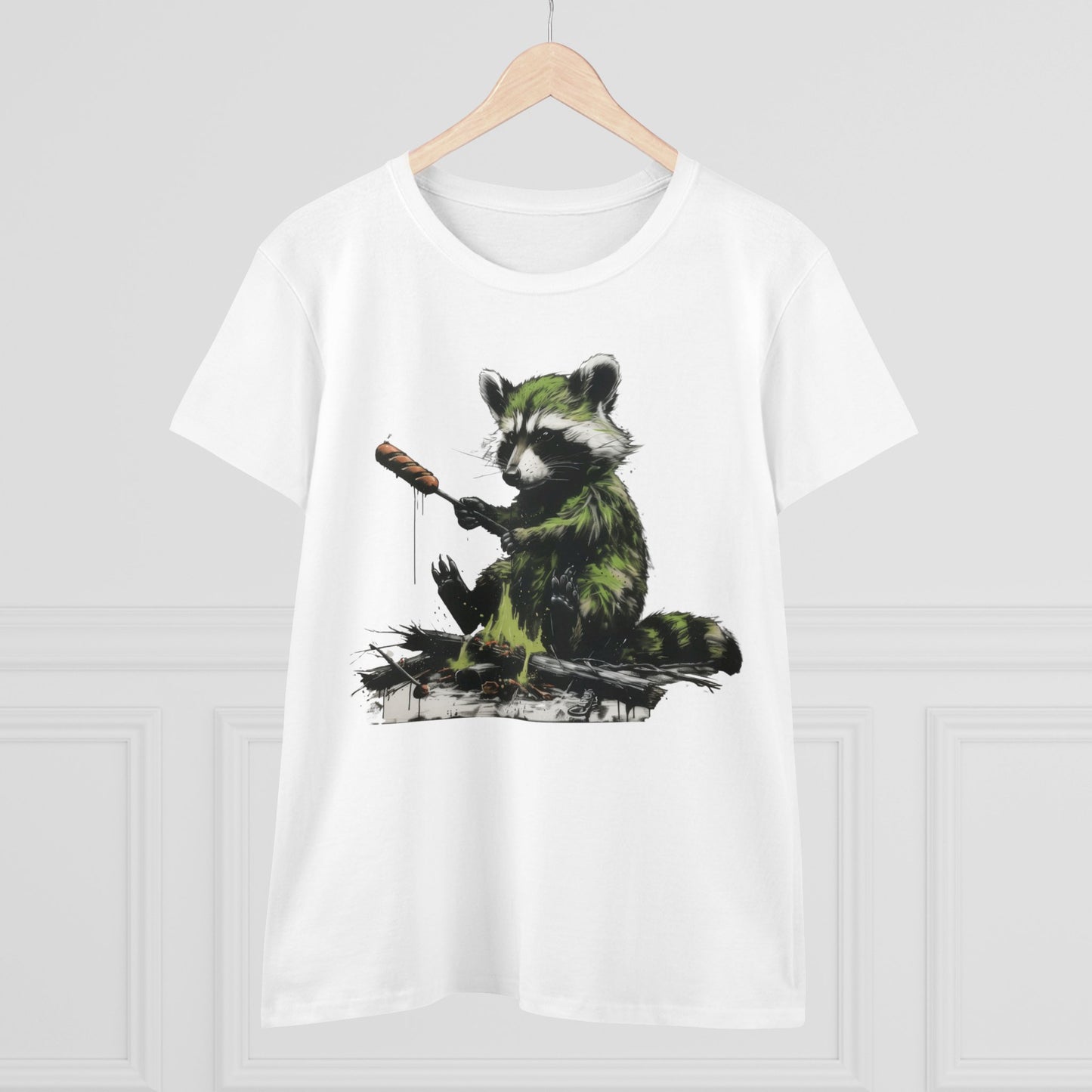 Raccoon Cookout - Women's Midweight Cotton Tee