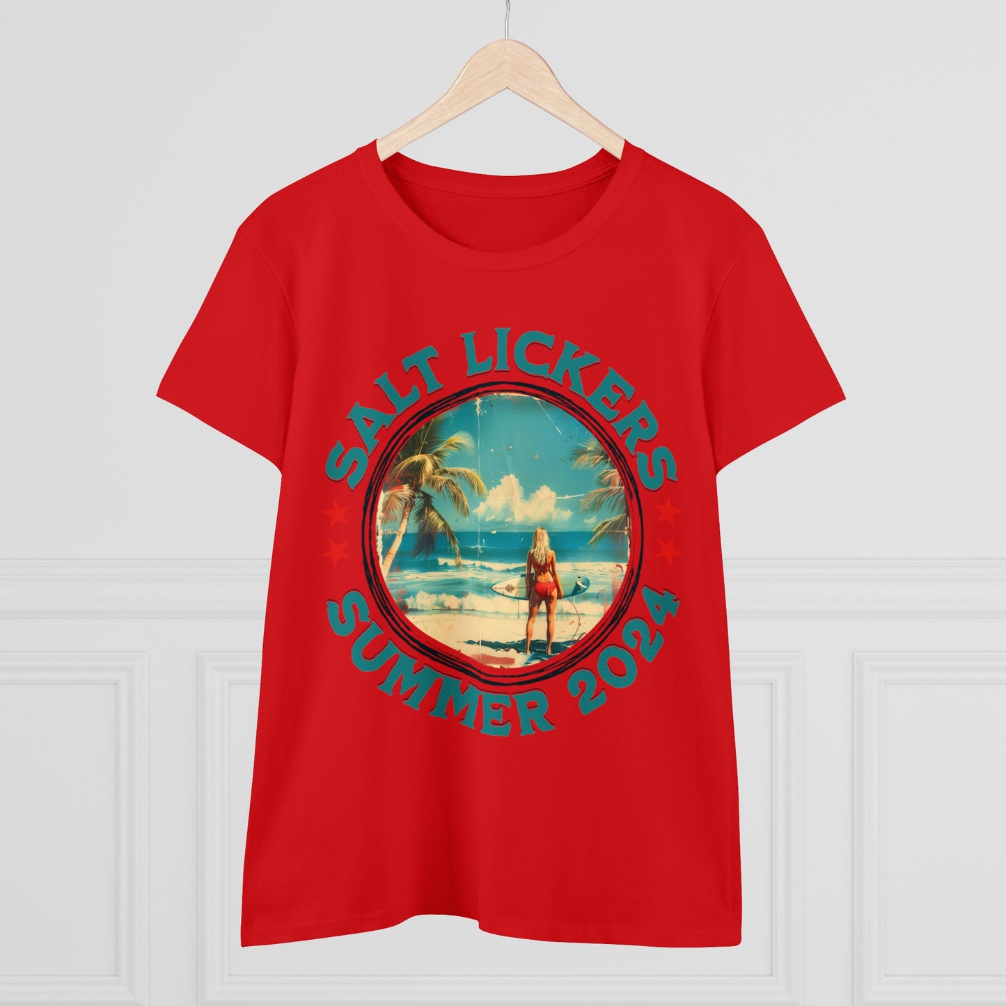 Surfing - Women's Midweight Cotton Tee