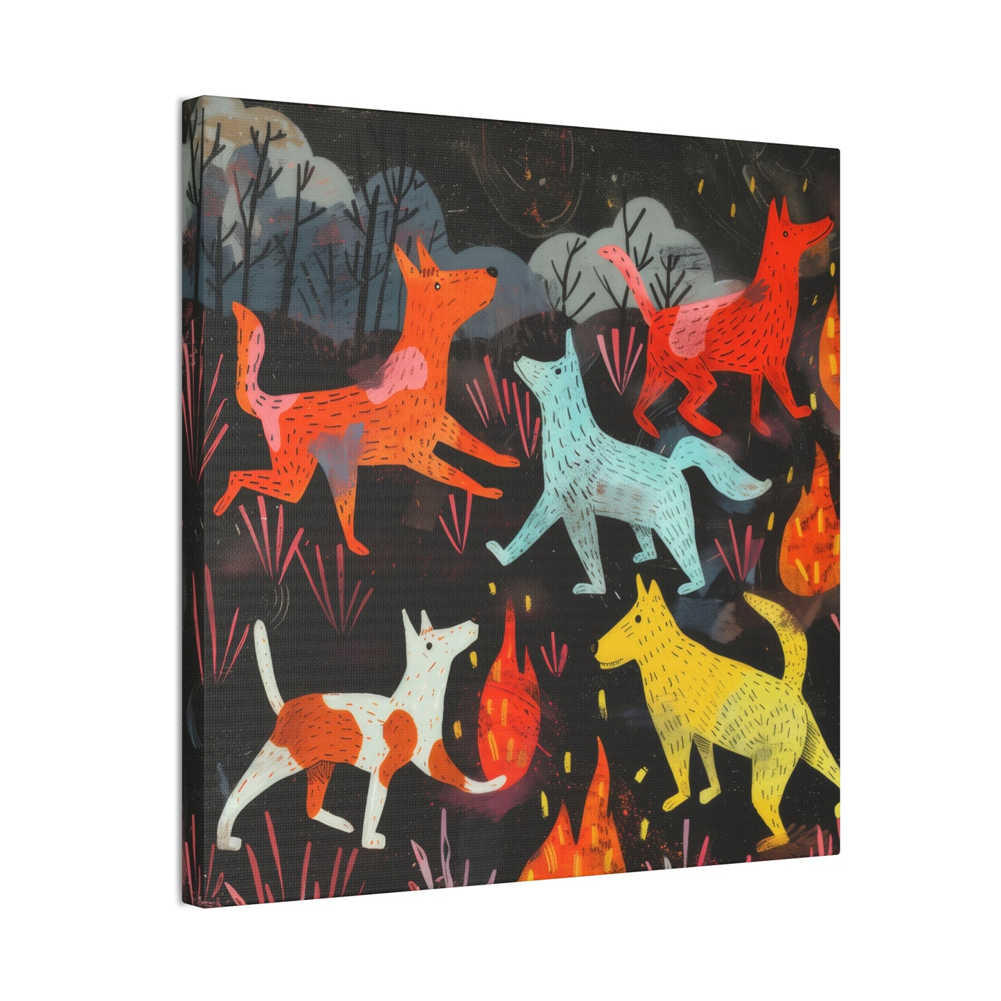 Dog Night - Canvas Stretched, 0.75"