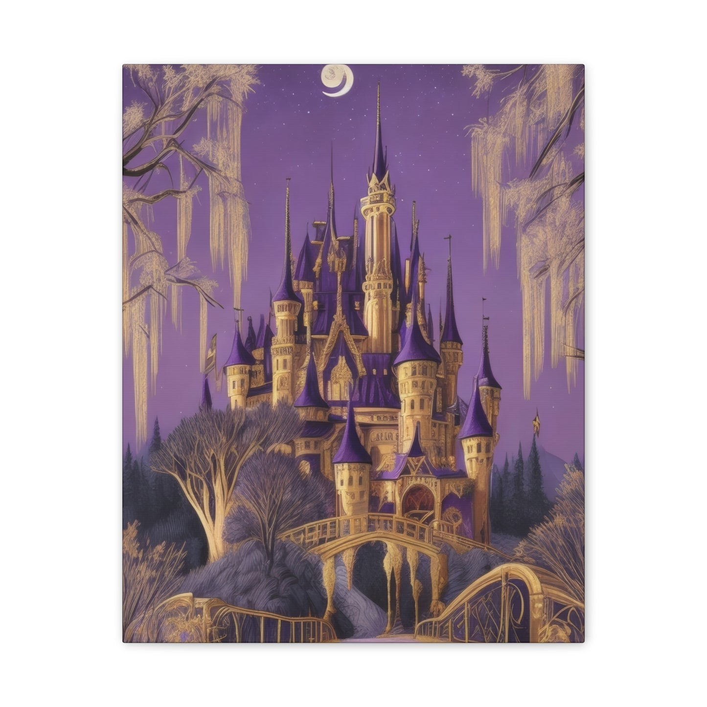 Purple Castle - Canvas Stretched, 0.75"